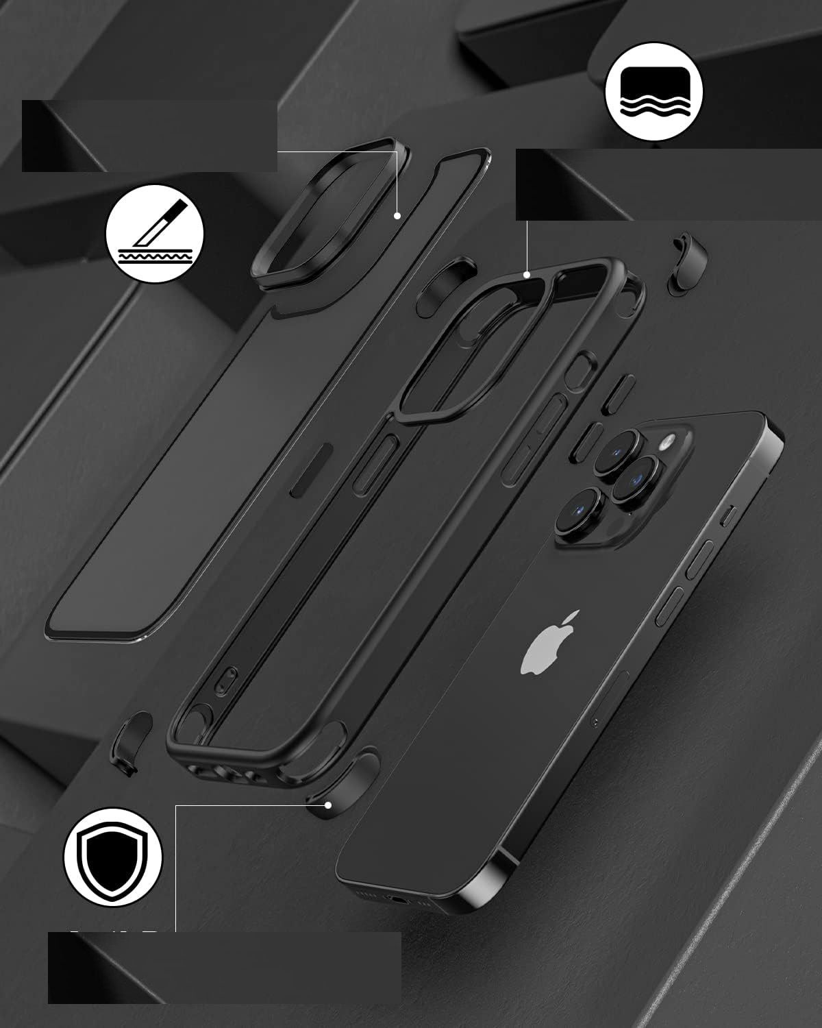 etui do iphone 13 pro crystal clear miękka obudowa z tpu (czarna)