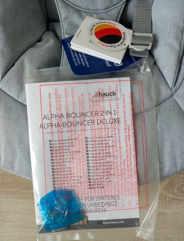 NOWY Leżaczek na krzesełko Hauck Alpha Bouncer 2w1 Pastel Bear