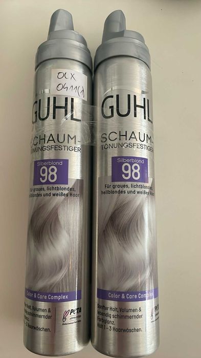 Guhl pianka koloryzująca do włosów Srebrny Blond 98 2x100ml 0411(1)
