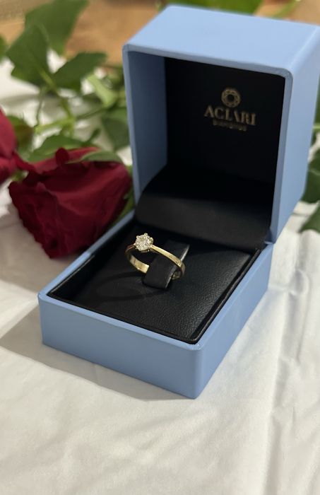 Aclari pierscionek zareczynowy 585 0.50ct w jednym diamencie