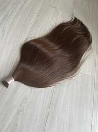 Волосся натуральне не фарбоване 60 см, волосы срез для наращивания