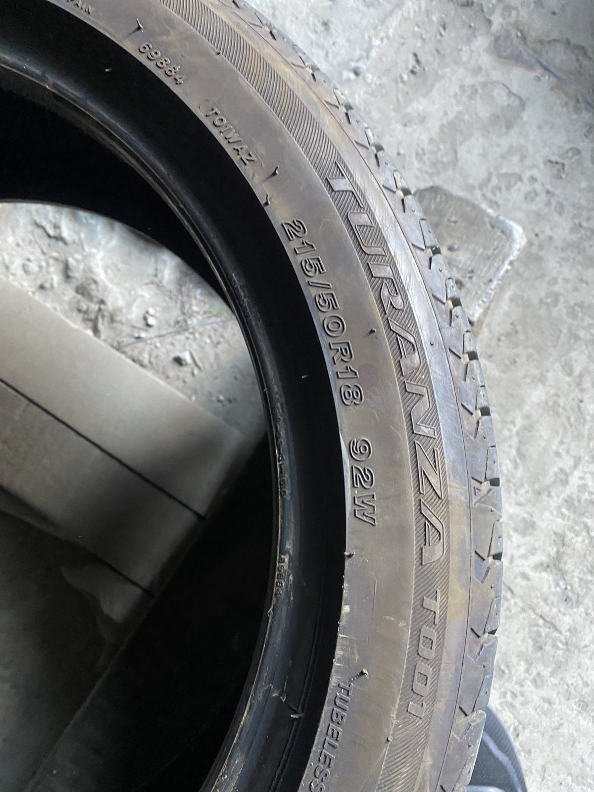 215.50.18 Bridgestone 2шт лето БУ склад шины резина из Европы Шиномонт
