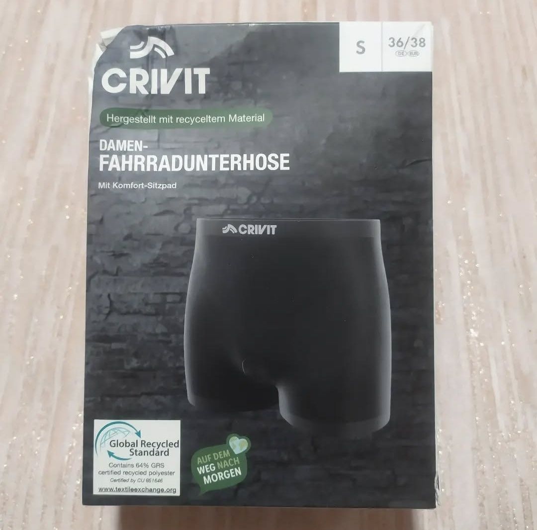 Жіночі велотруси Crivit р.XS/S товстий памперс велошорти велошорты