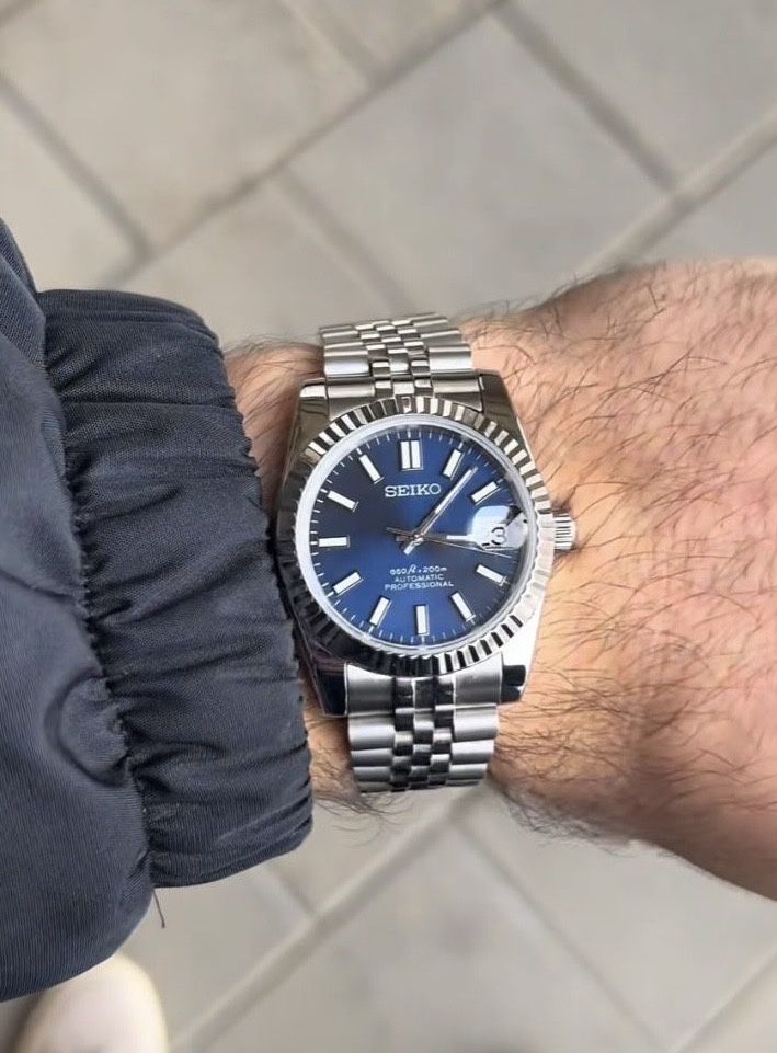 DATEJUST NAVY BLUE - CUSTOM SEIKO NH35 AUTOMATIC WATCH