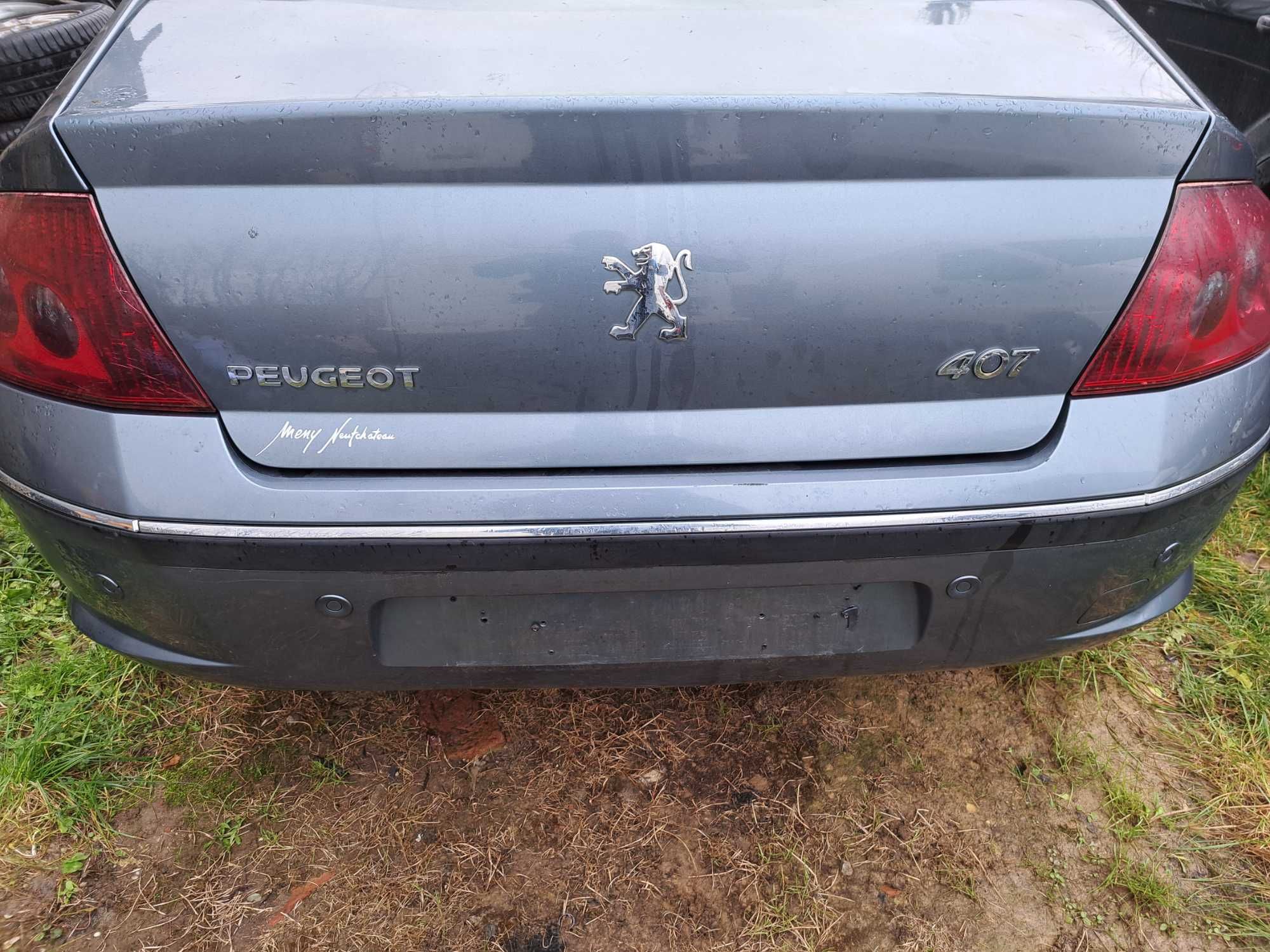 Peugeot 407 maska zderzak błotnik lampa drzwi EZWD szyba fotel skóra