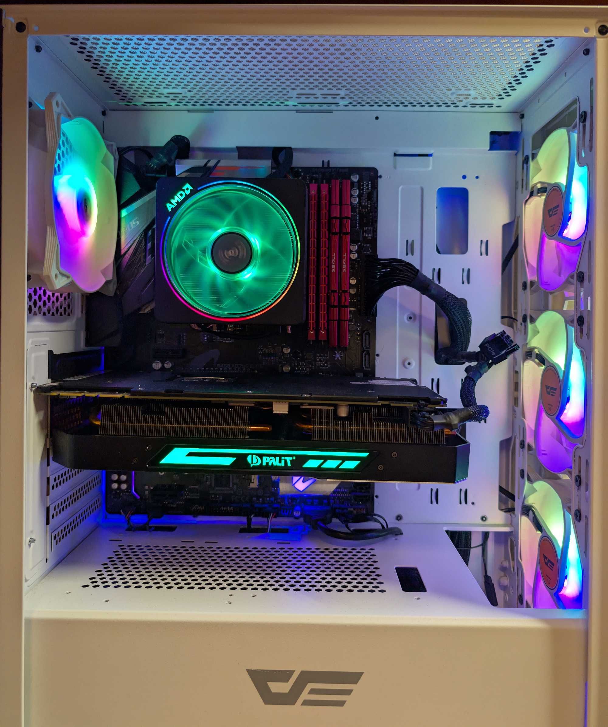 Komputer PC/AMD Ryzen 7 2700-4.1G/GTX 1070-8GB/64GB/SSD256+1TB+2TB/RGB