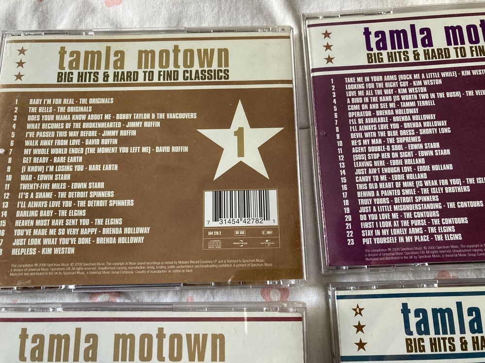4 CD com Singles 45 Motown Funk Soul anos 60/70