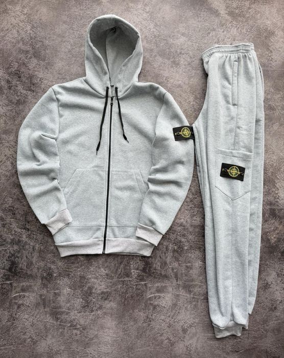 Спортивний костюм STONE ISLAND зима сірий