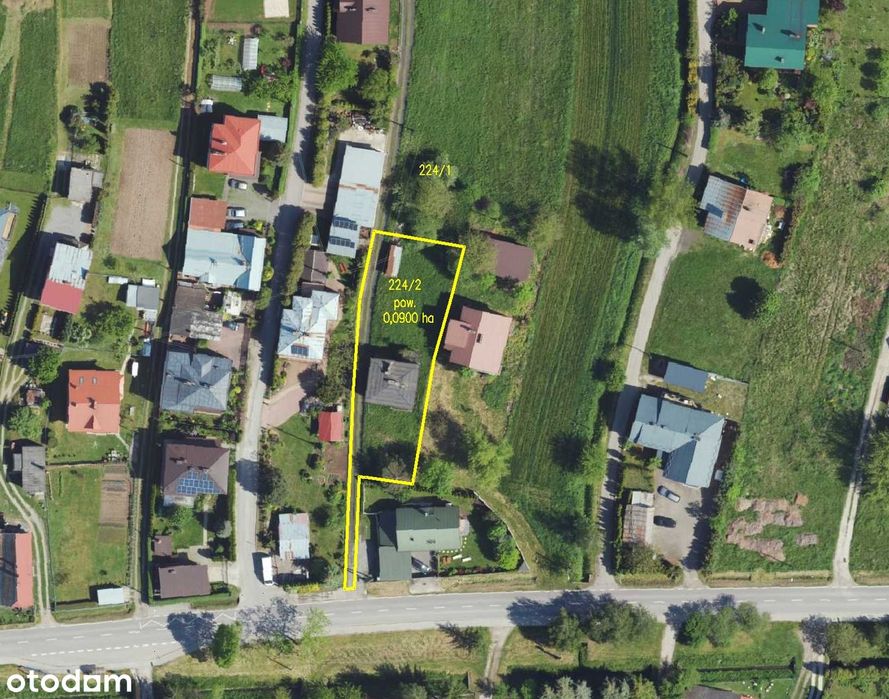 Działka 900 m² z domem do remontu – Rzeszów, ul. Karkonoska