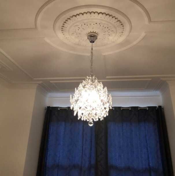 A1A9 Nowoczesny kryształowy żyrandol 3kryształowe abażury sufitowe