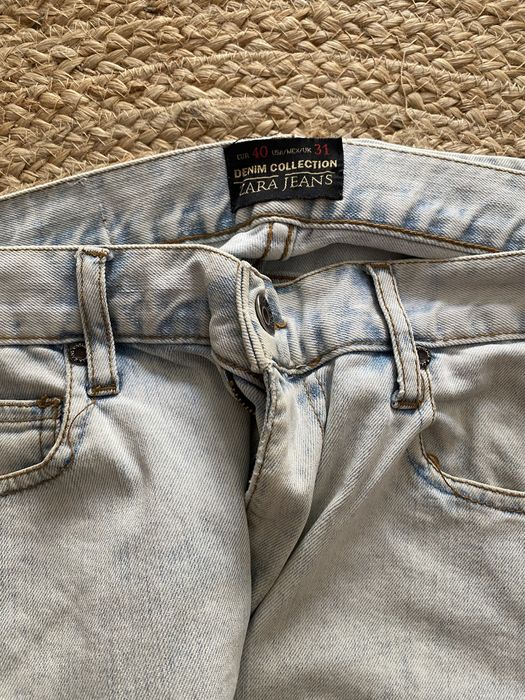 Calças de ganga clara da Zara