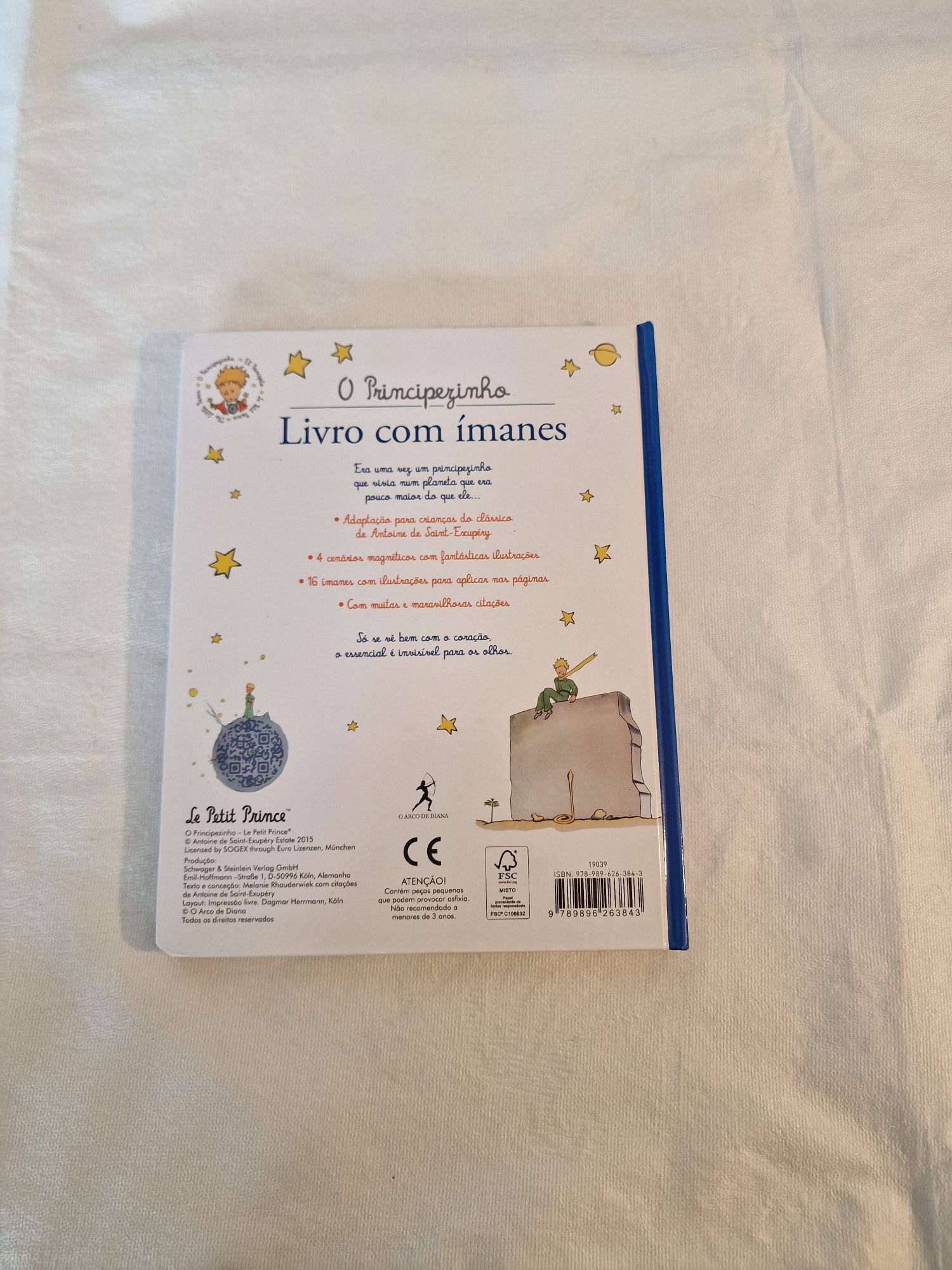 O Principezinho  - livro com ímanes de António de Saint-Exupéry. NOVO