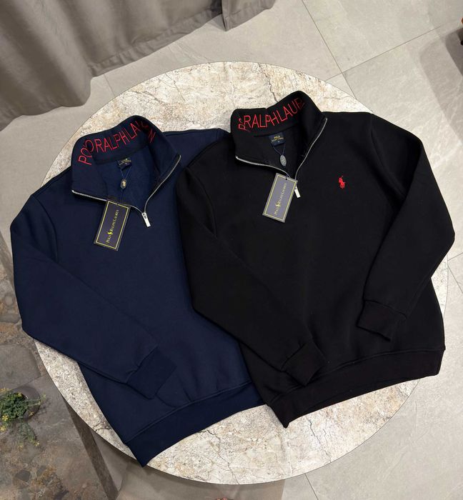 ‼️АКЦИЯ‼️1/3 ЗИП Свитшот Polo Ralph Lauren на флисе. Світшот ПОЛО.