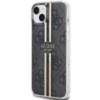 Etui Guess Iml 4G Gold Stripe Na Iphone 15 Plus / 14 Plus - Czarne