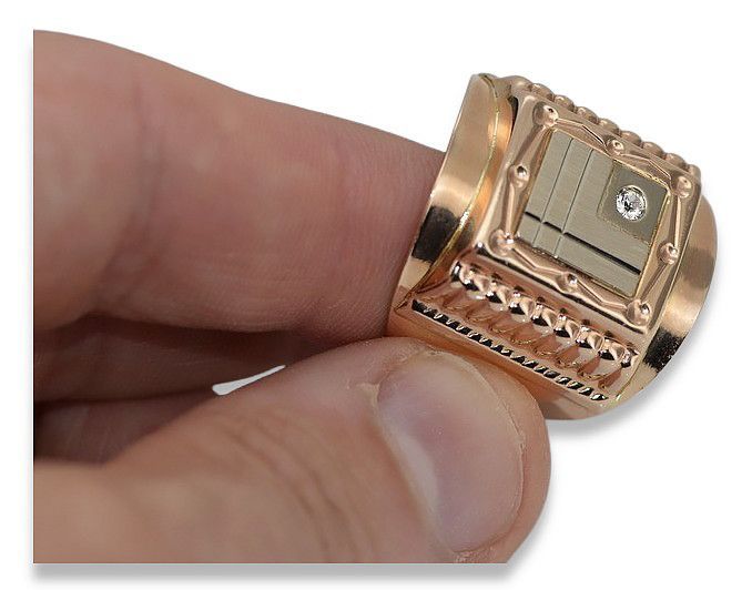 Złoty sygnet męski 14k 585 z czerwonego złota csc004r 22,5/10 Wrocław