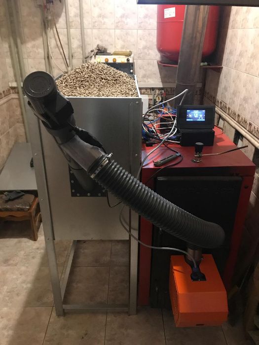 Palnik - kocioł na pellet BIOPALNIK II o mocy 16 kW pellet podajnik