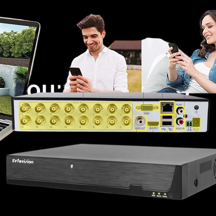 Profesjonalny rejestrator monitoringu  Evtevision 16 kanałów 5MP Lite