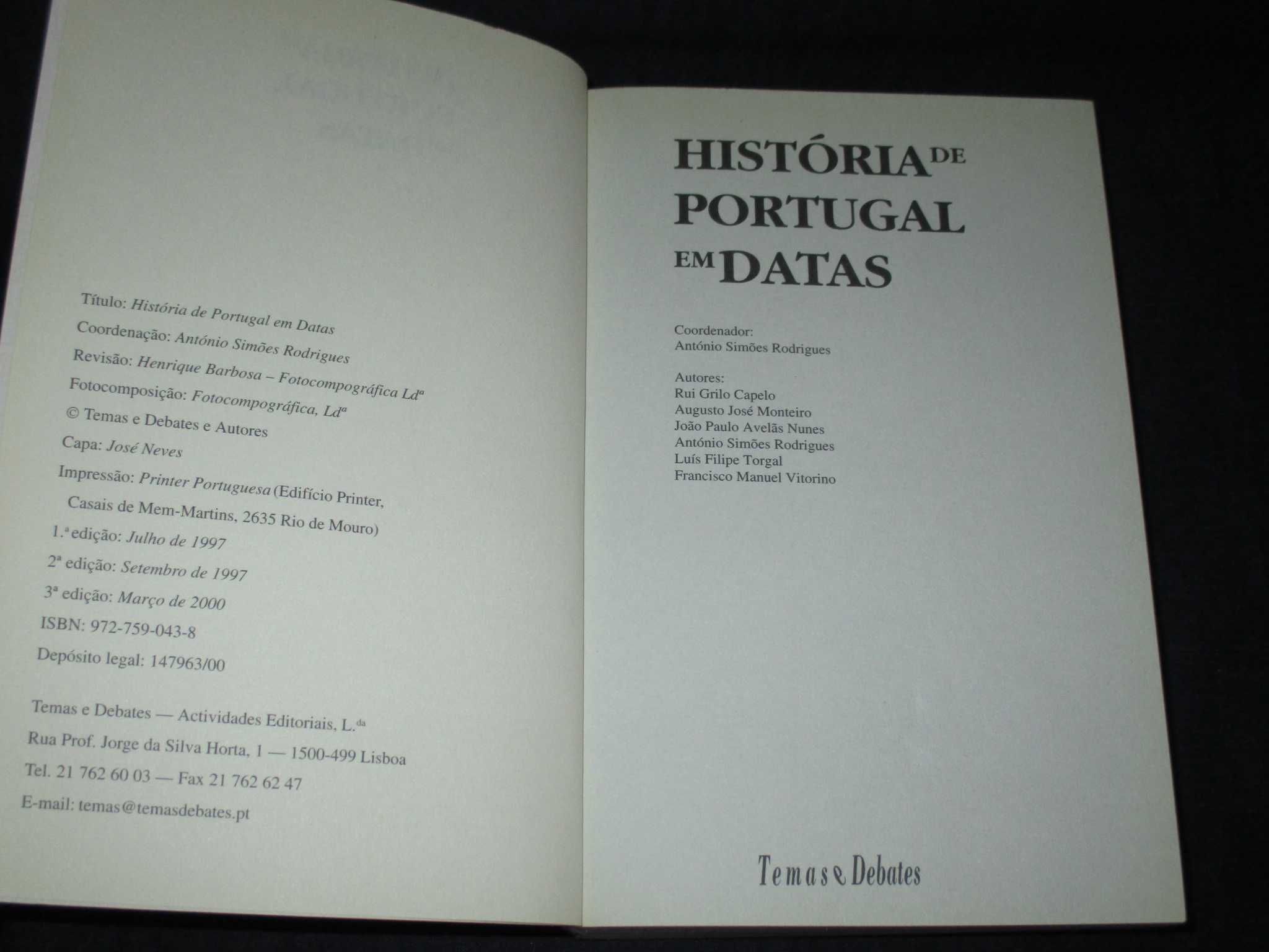 Livro História de Portugal em Datas