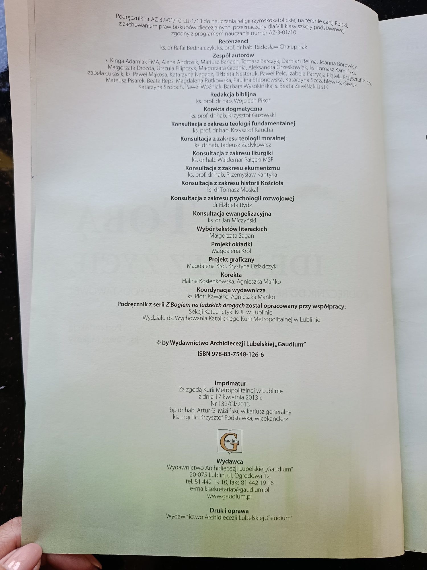 "Z Tobą idę przez życie" Podręcznik do religii dla 8 kl