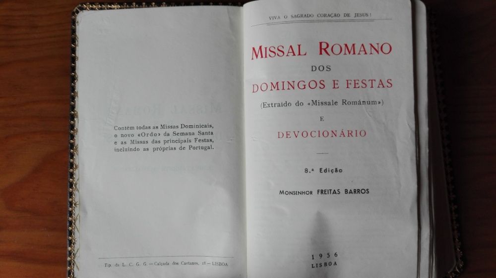Missal Romano dos Domingos e Festas e Devocionário