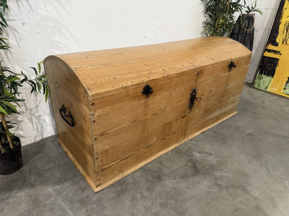 Piękna duża dębowa skrzynia lite drewno super stan antyczna wysyłka