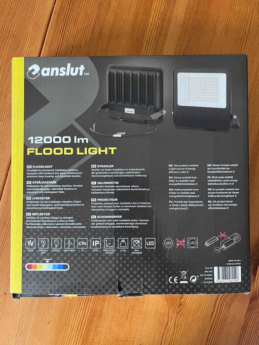 Reflektor LED 12000 lm 100 W IP65 Anslut