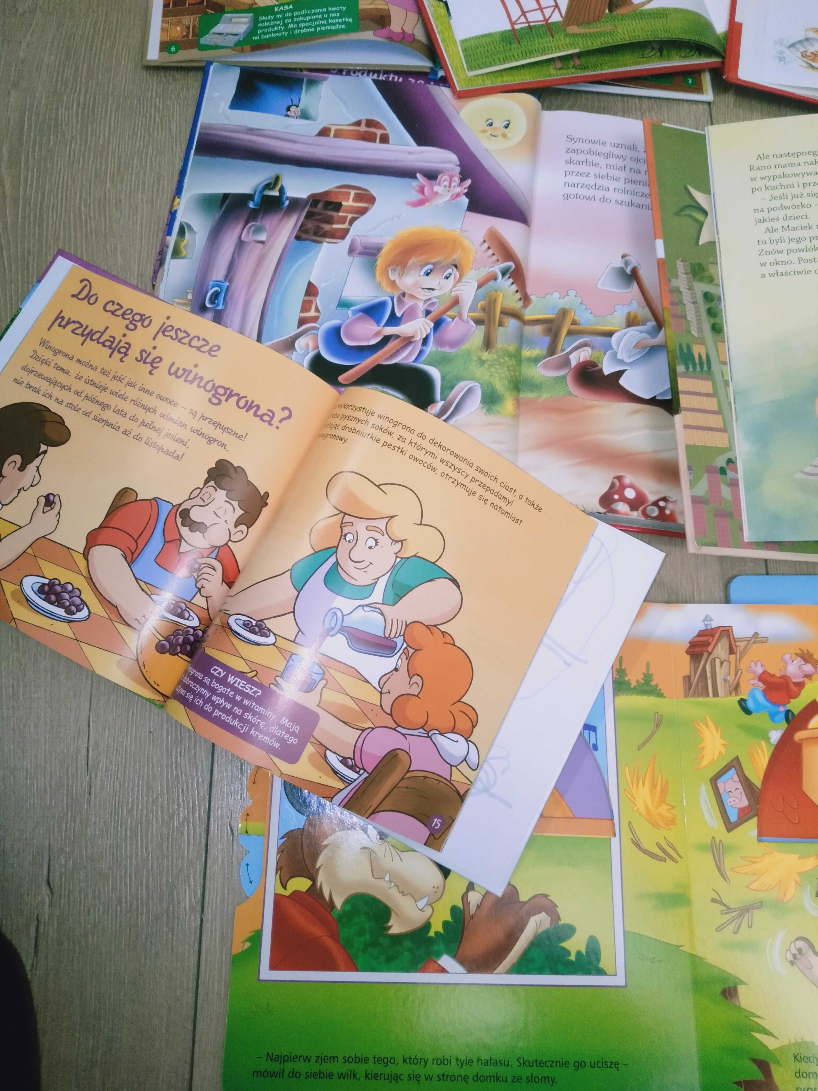 Bajki książeczki edukacyjne dla dzieci na dobranoc 10 szt. Stan bdb.