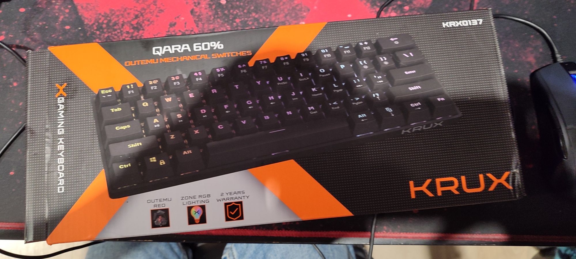 Klawiatura krux qara 60% rgb