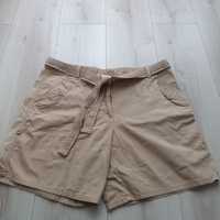 Spodnie krótkie spodenki szorty damskie letnie beżowe 44