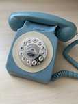 Telefon życzeń księga gości audio niebieski retro