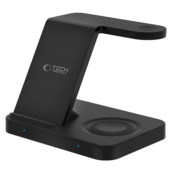 Tech-Protect Qi15W-A37/3In1 Wireless Charger For Android & Apple Black