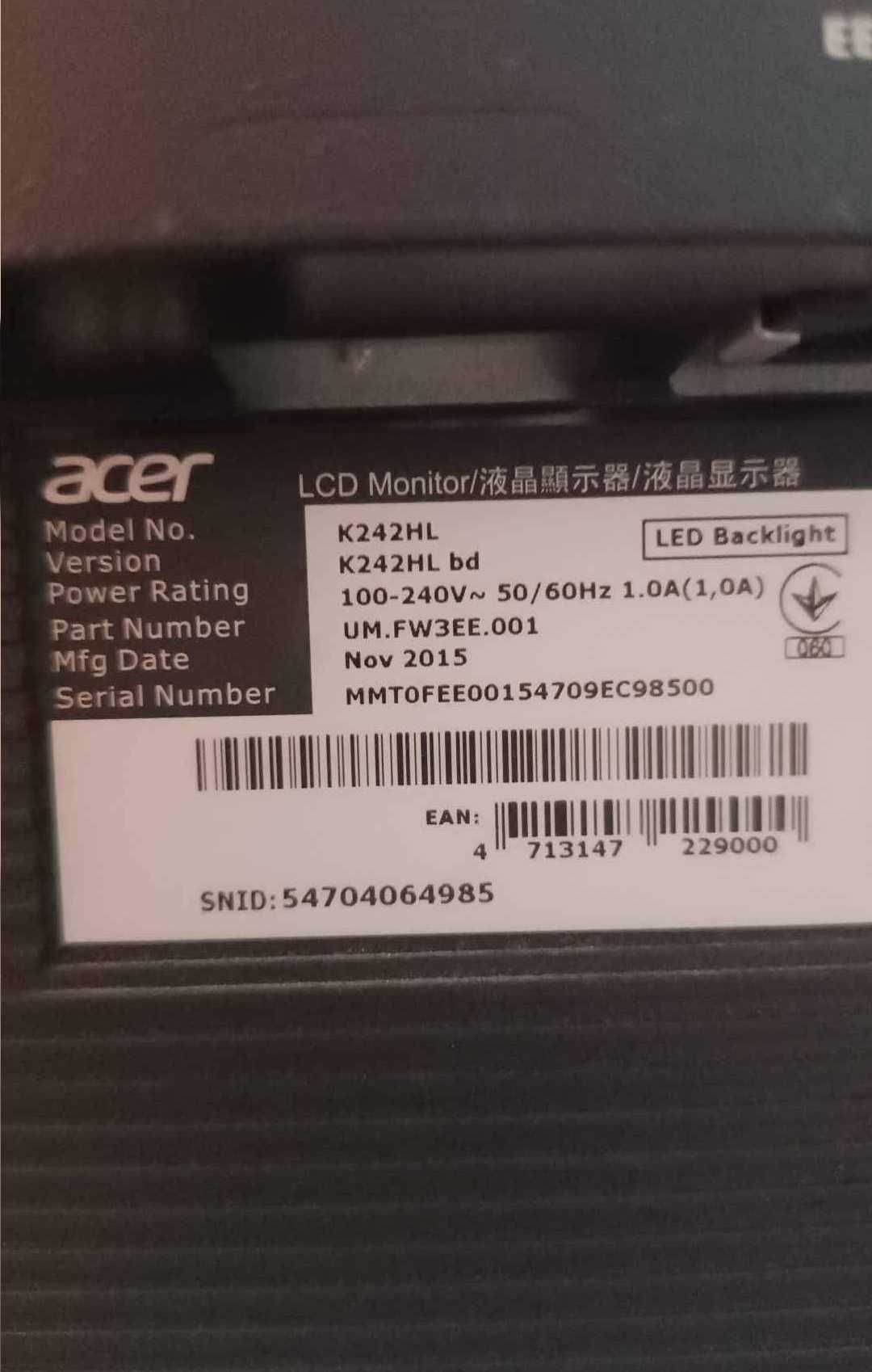 Monitor Acer K242HL