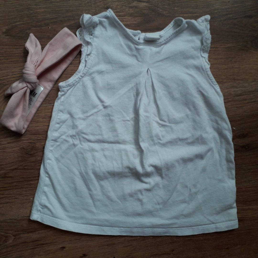 Zestaw/Bluzeczka/Szorty/Opaska pinup 104 Zara,H&M 3/4 lata