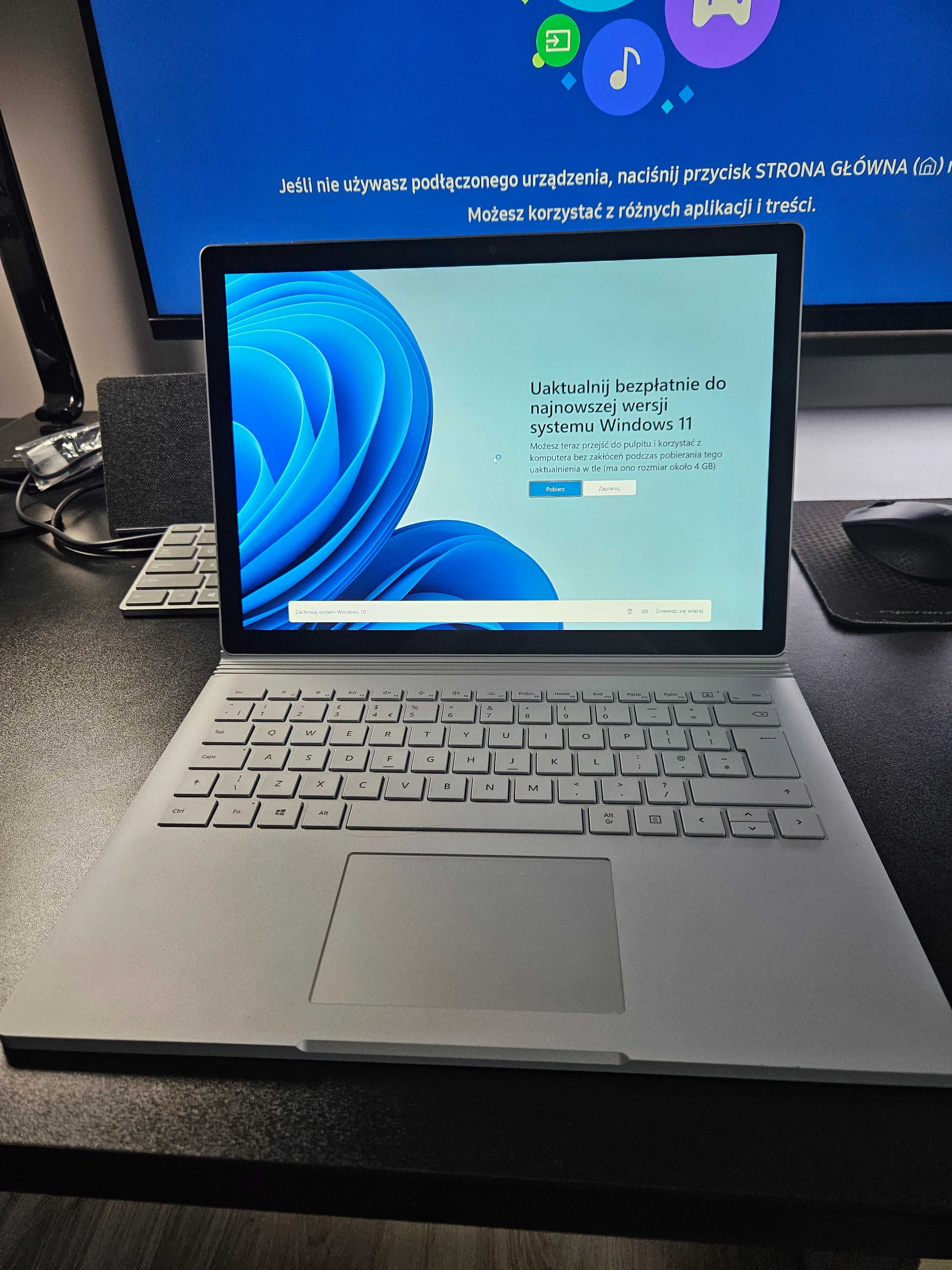 Laptop Microsoft Surface Book 2 i7, 2w1 Windows 10/11 +stacja dokująca