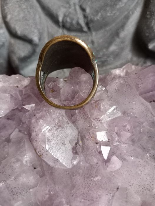 Каблучка, натуральна бирюза, Туніс, 16 розмір