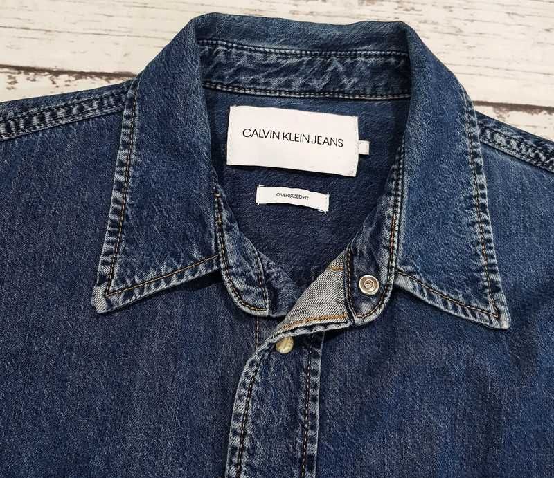 Calvin Klein Jeans * Oversized fit * koszula * jeans * napy * męska  L