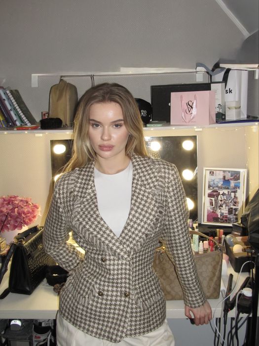 Твідовий жакет в гусину лапку