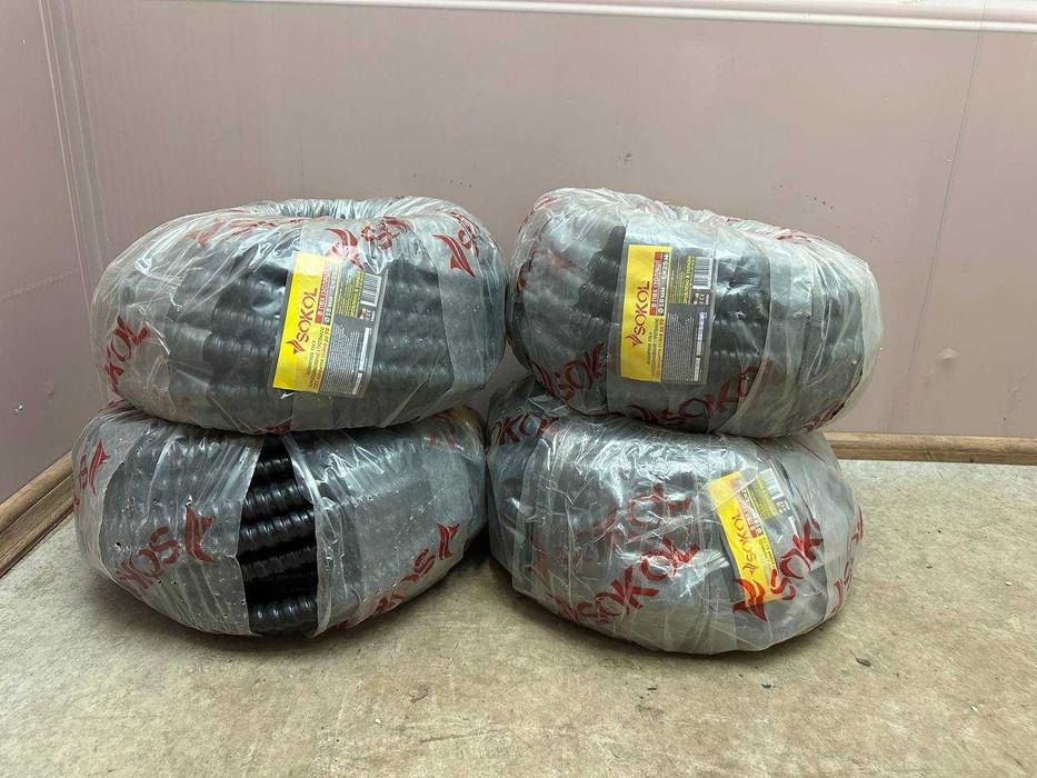 Металорукав Sokol ПВХ ізольований чорний з протяжкою Ø 18мм Бухта 25 м