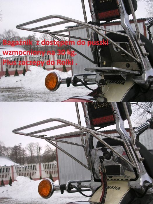Bagażnik yamaha virago xv 750 xv 1100 podwujnie wzmocniony