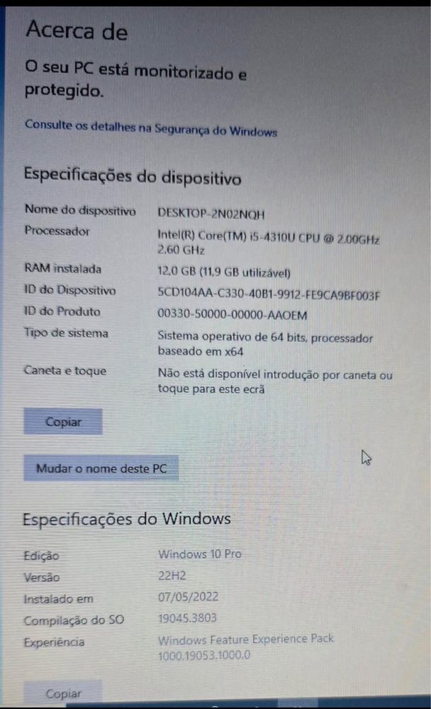 Portatil hp em perfeito estado