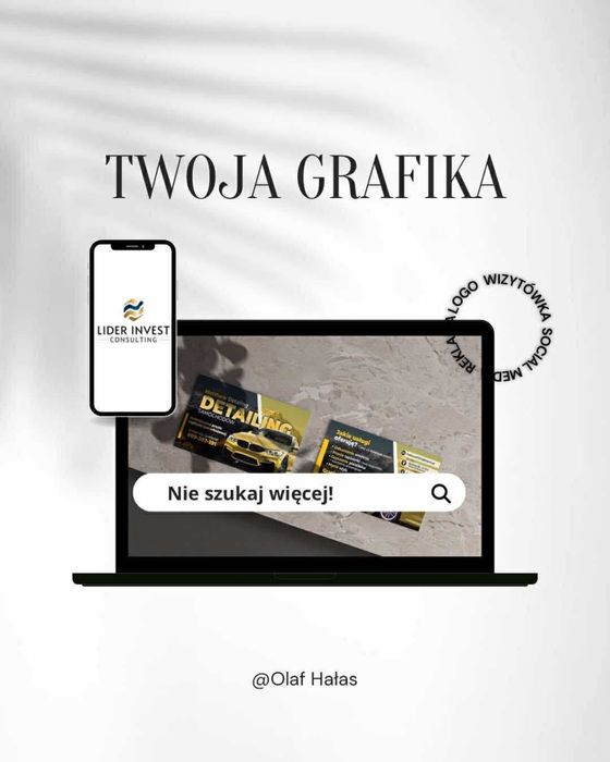 Grafik Wizytówka Logo Ulotka Baner Rolka