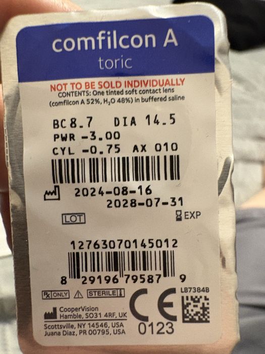Лінзи biofinity comfilvon a toric