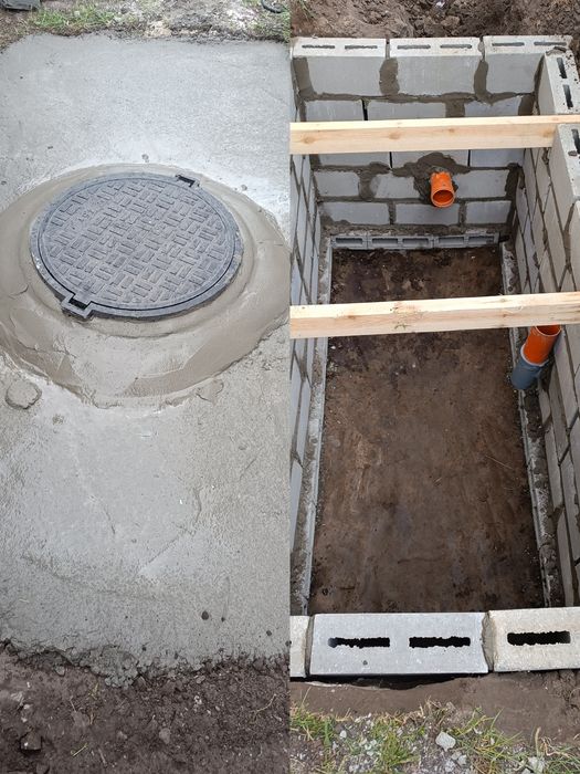 Септик. Яма под ключ. Ручная чистка сливной ямы. Яма. Илисос. Бетонные