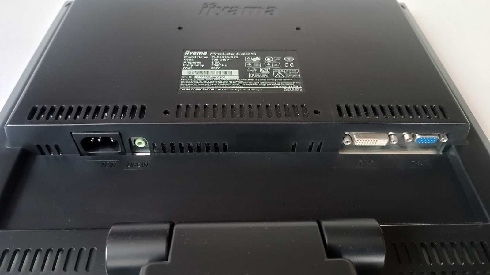 Monitor LCD iiyama ProLite E431S 17 cali czarny