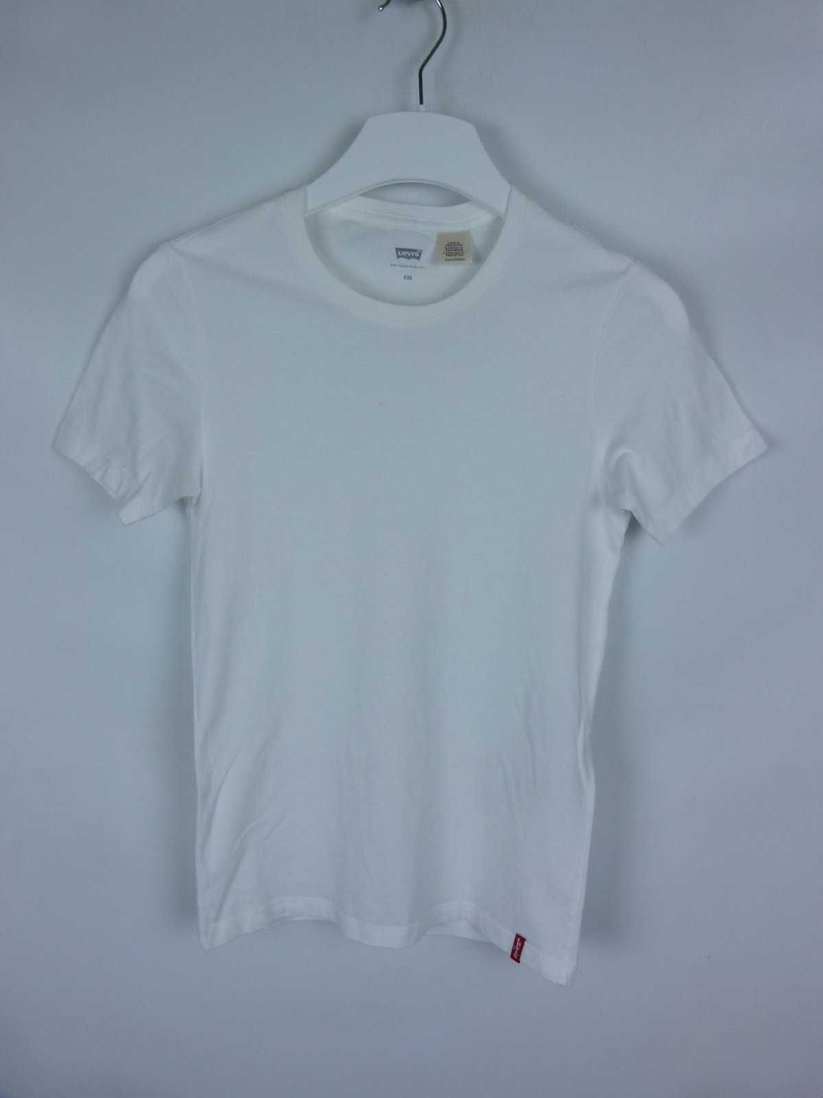 Levis biały t-shirt bawełna / XXS