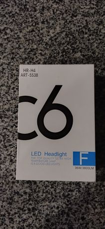 Комплект LED ламп C6 H4 2шт / Светодиодные автолампы