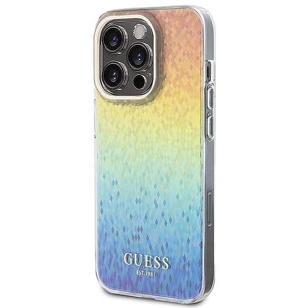 Etui Guess IML Faceted Mirror Disco Iridescent na iPhone 15 Pro - wiel