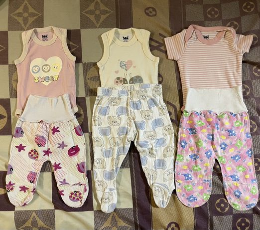 Детская одежда для новорожденого 0-3месяца на девочку. Костюмчики