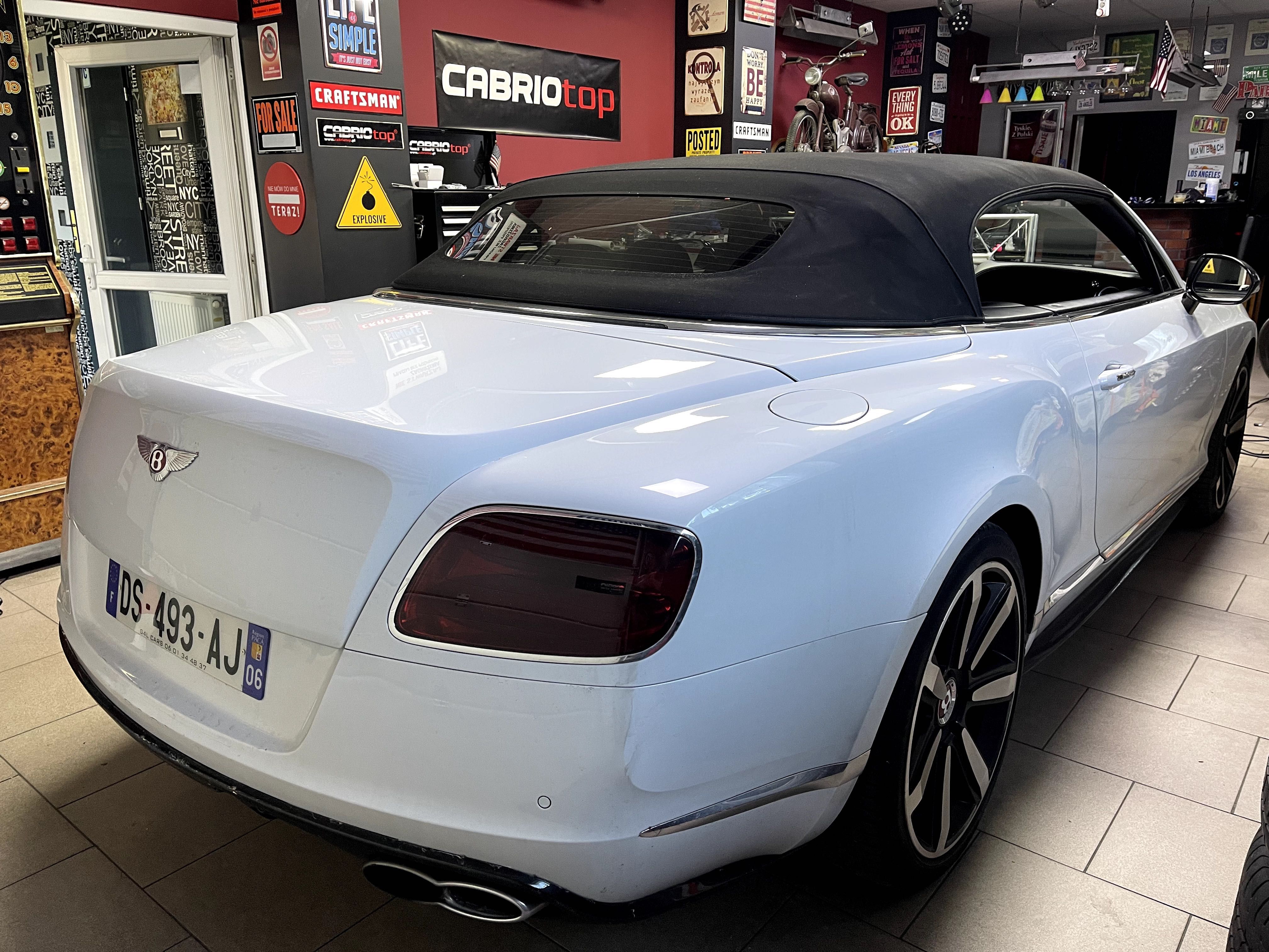 Bentley Continental GTC Cabrio dach szyba naprawa serwis