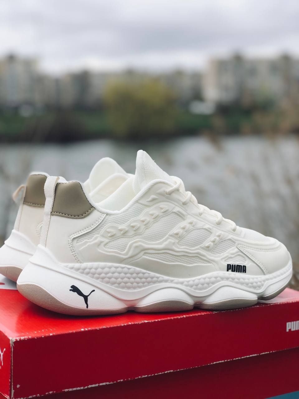 Мужские кроссовки Puma Белые летние кроссовки пума